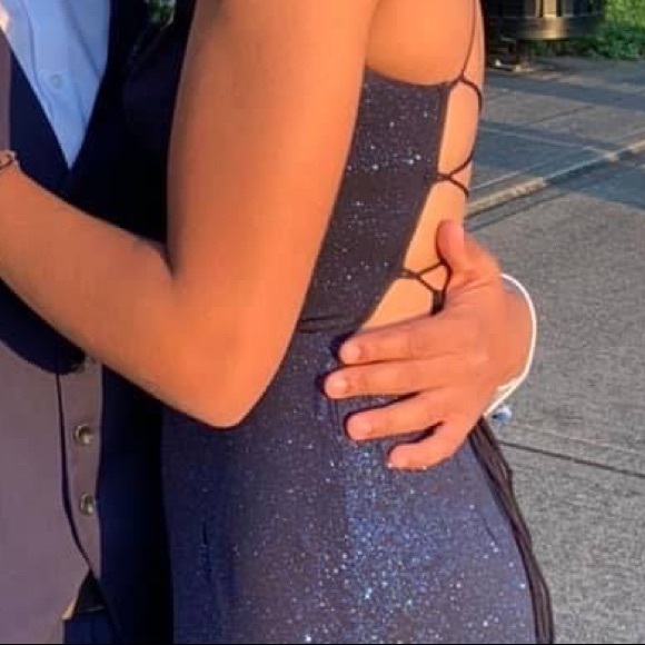 Navy blue sparkly dress!! - Picture 5 of 5